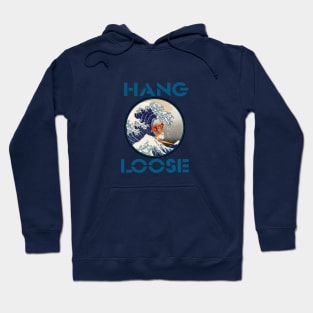 Hang Loose Great Wave Surfing Hoodie